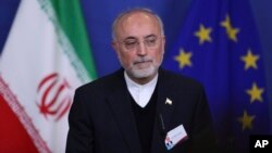 Iran's Head of the Atomic Energy Organization Ali Akbar Salehi says, Jan. 13, 2018, the Islamic Republic has begun "preliminary activities for designing" a modern process for 20-percent uranium enrichment for its 50-year-old research reactor in Tehran.