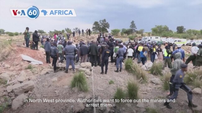 VOA60 Africa - South Africa says it will not help illegal miners inside closed mine