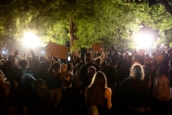 Demonstrators face off with the police in front of the White House as they protest against the death of George Floyd at the hands of Minneapolis Police in Washington, D.C. on May 31, 2020.