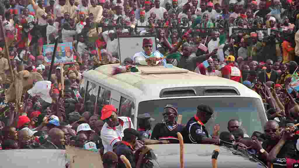  Janar Muhammadu Buhari a Kano, Janairu 20, 2015.