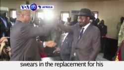 VOA60 Africa - S. Sudan President Swears In New VP to Replace Machar