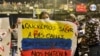 Manifestaciones pacíficas en el día número 15 del paro nacional en Colombia. Portal del Norte, en Bogotá, Colombia, el miércoles 12 de mayo de 2021. [Foto: VOA/Karen Sáncehz]