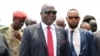 FILE - Riek Machar, center, now his country's first vice president, is pictured in Juba upon his return to South Sudan on Oct. 19, 2019.