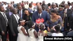 La cérémonie d'inauguration du centre de recherche agronomique à Kalambo, le 8 octobre 2019. (VOA/Ernest Muhero)