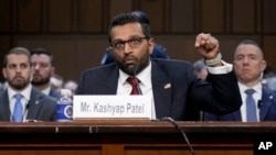 Kash Patel, President Donald Trump's choice to be director of the FBI, appears before the Senate Judiciary Committee for his confirmation hearing, at the Capitol in Washington, Jan. 30, 2025.