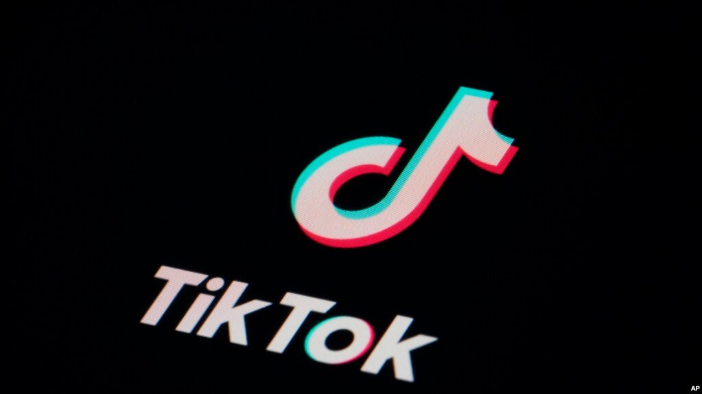 资料照片：TikTok公司标识。(photo:VOA)