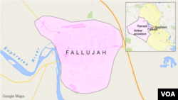 ແຜນທີ່ ເມືອງ Fallujah ຂອງ ອີຣັກ