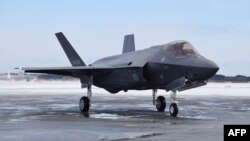 日本自衛隊的一架F-35戰機。