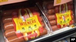 Oscar Mayer classic uncured wieners are for sale at a grocery store in New York, June 28, 2017. Oscar Mayer is touting its new hot dog recipe that uses nitrite derived from celery juice instead of artificial sodium nitrite.