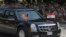Xe của Tổng thống Donald Trump đến dinh Istana ở Singapore ngày 11/6/2018.