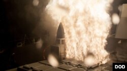 미군이 지난 10월 실시한 SM-3 요격미사일 해상 시험발사 모습.