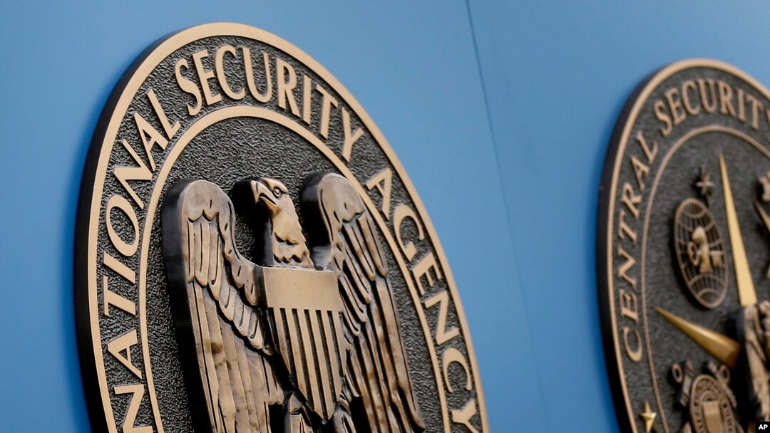 This plaque is displayed at the National Security Agency campus in Fort Meade, Md.