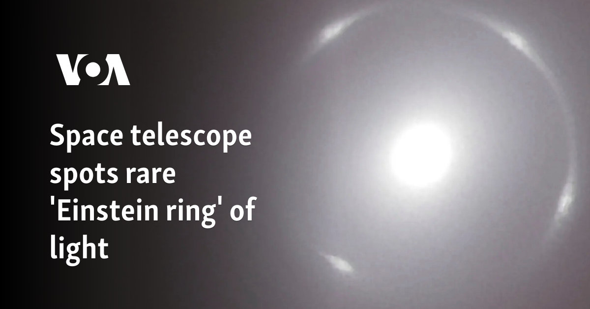 Space telescope spots rare 'Einstein ring' of light