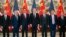美中貿易談判官員們3月29日北京資料照。
