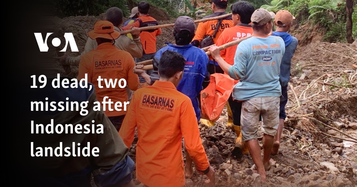 19 dead, two missing after Indonesia landslide 