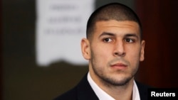 Mantan bintang NFL atau liga Football Nasional Amerika Serikat, Aaron Hernandez (Foto: dok).