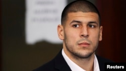 Mantan bintang NFL Aaron Hernandez dinyatakan bersalah membunuh Odin Lloyd (foto: dok).