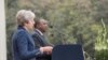 La Première ministre britannique, Theresa May, à gauche, et le président kényan Uhuru Kenyatta lors d’une conférence de presse conjointe à Nairobi, Kenya, 30 août 2018. (Twitter/Uhuru Kenyatta)