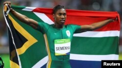 La sud-africaine Caster Semenya, au 800m des JO de Rio, au Brésil le 20 août 2016.