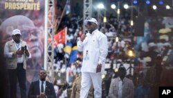 FILE —Democratic Republic of Congo's President Félix Tshisekedi speaks during his campaign rally in Kishasa, ahead of the presidential elections, Nov. 19, 2023.