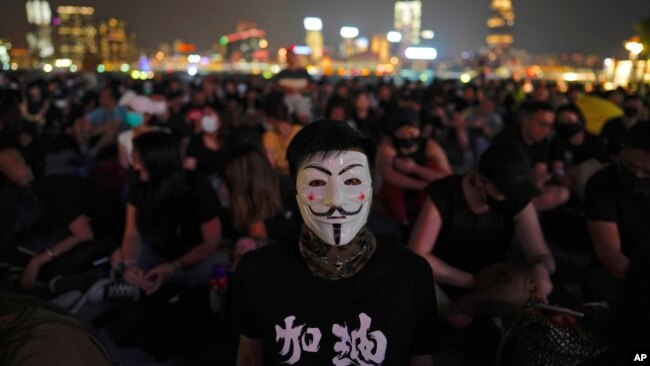 2019年9月28日,香港添马公园里的抗争者