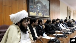 Members of the Afghan parliament attend a session in Kabul (file photo)