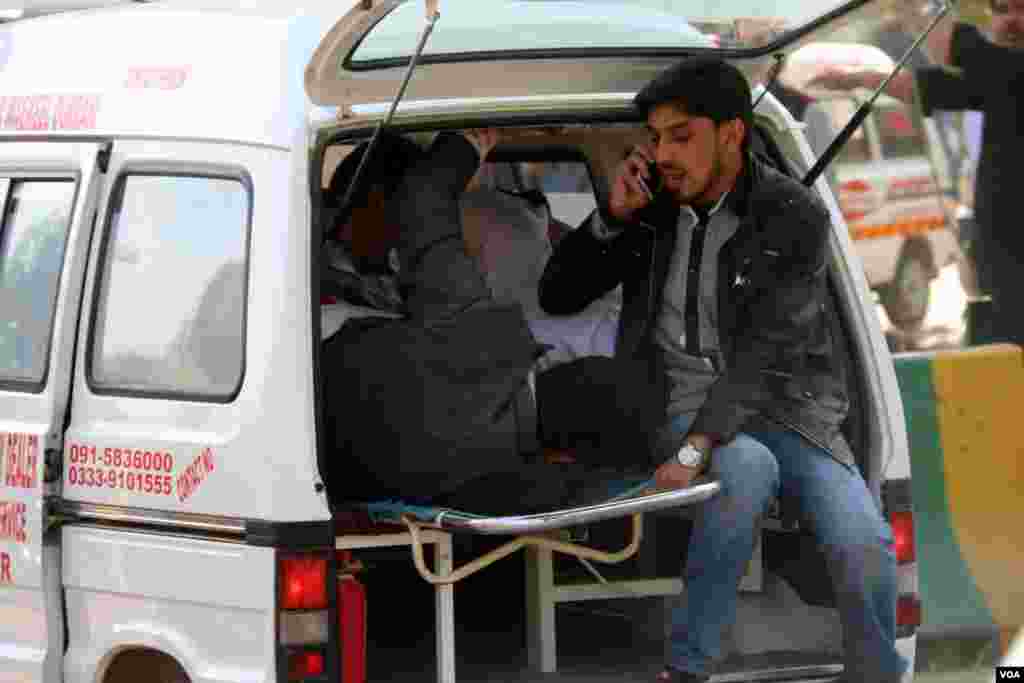 VOA's Urdu service reports that several of the injured are in critical condition at nearby hospitals.