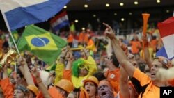 Des fans néerlandais à la Coupe du monde 2010, en Afrique du Sud.