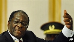 Zimbabwean president Robert Mugabe delivers a speech ( Aug 2010 file photo)