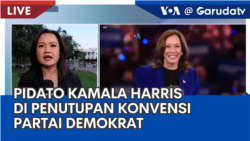 Laporan VOA untuk Garuda TV: Kamala Harris akan Berpidato dan Terima Nominasi Capres Partai Demokrat