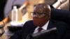 L'ancien président sud-africain Jacob Zuma à une audience pour sa demande de récusation du juge Raymond Zondo, dans le cadre de l'enquête de la commission de capture de l'État à Johannesburg, Afrique du Sud, lundi 16 novembre 2020.