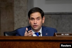 Arhiva - Američki senator Marko Rubio, republikanac sa Floride, govori tokom saslušanja Senatskog odbora za spoljne poslove, na Kapitol Hilu u Vašingtonu, 27. januara 2021.