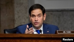 FILE - U.S. Sen. Marco Rubio, R-Fla., speaks during a Senate Foreign Relations Committee hearing, on Capitol Hill in Washington, Jan. 27, 2021.