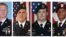 A combination photo of U.S. Army Special Forces Sergeant Jeremiah Johnson (L to R), U.S. Special Forces Sgt. Bryan Black, U.S. Special Forces Sgt. Dustin Wright and U.S. Special Forces Sgt. La David Johnson killed in Niger, West Africa, Oct. 4, 2017.