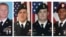 A combination photo of U.S. Army Special Forces Sergeant Jeremiah Johnson (L to R), U.S. Special Forces Sgt. Bryan Black, U.S. Special Forces Sgt. Dustin Wright and U.S. Special Forces Sgt. La David Johnson killed in Niger, West Africa, Oct. 4, 2017, in t