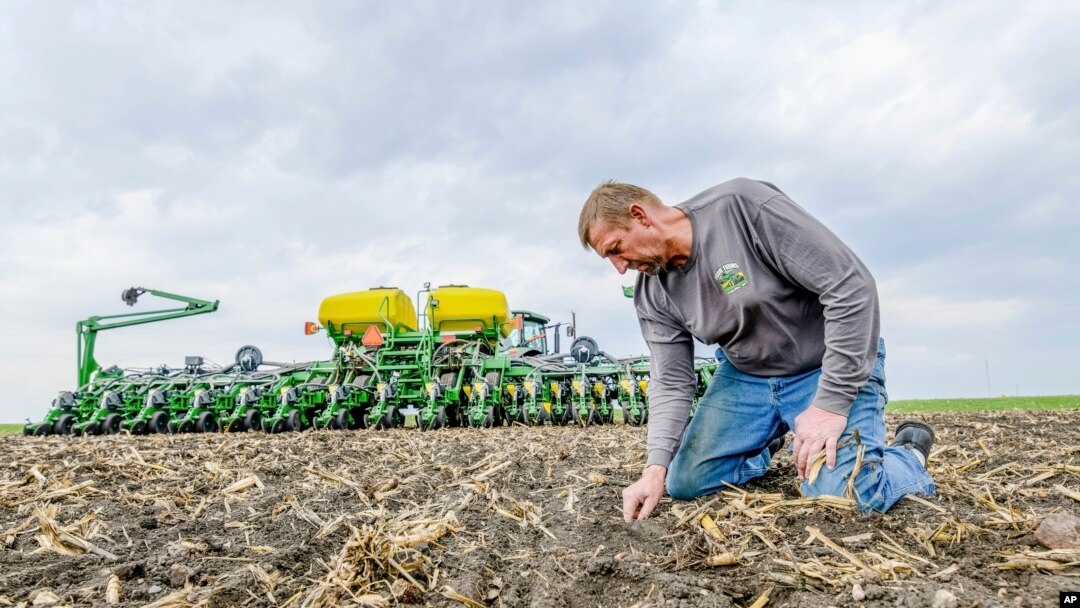 This 2018 photo shows Jeff Frank on his farm near Auburn, Iowa. Frank doesn’t feel rich, but simply based on the skyrocketing value of his land in northwest Iowa, it’s an apt way to describe him, even if he laughs at the idea.