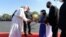 Iraq's President Barham Salih welcomes Pope Francis 
