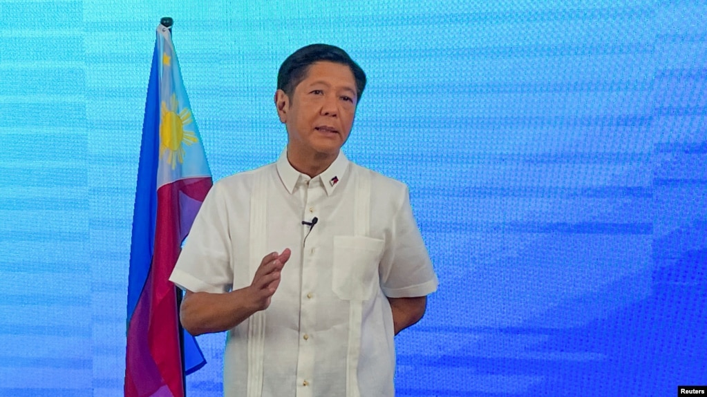 菲律宾当选总统小马科斯2022年5月11日与媒体互动（路透社）(photo:VOA)