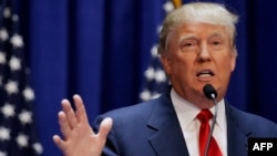 U.S. Republican presidential candidate Donald Trump formally announces his campaign for the 2016 Republican presidential nomination at an event at Trump Tower in New York, June 16, 2015. 