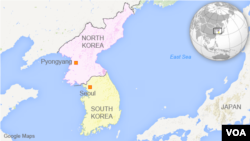Bản đồ hai miền Nam, Bắc Triều Tiên