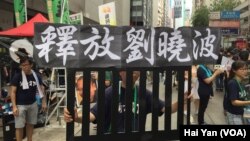 數以萬計港人七一大遊行捍衛一國兩制，要求斯（美國之音海彥拍攝）