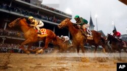 Balapan kuda Kentucky Derby di kota Louisville, Ky. hari Sabtu, 4 Mei 2019. 