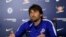 Antonio Conte lors d'une conférence de presse, Angleterre, le 4 mai 2018