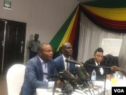 Shadreck Mashayamombe appearing before the Kgalema Motlante Commission of Inquiry Wednesday in Harare.