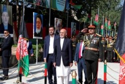 Afghan President Ashraf Ghani attends Afghan Independence Day celebrations in Kabul, Afghanistan, Aug. 19, 2019.