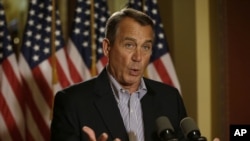 Ketua DPR AS, John Boehner dari Partai Republik memberikan keterangan bahwa belum ada terobosan soal sengketa 'jurang fiskal' AS, Jumat (7/12). 