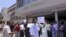 Tourism workers and activists in Luxor protest newly appointed Islamist governor Adel Mohamed al-Khayat and block his office, June 18, 2013.