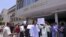 Tourism workers and activists in Luxor protest newly appointed Islamist governor Adel Mohamed al-Khayat and block his office, June 18, 2013.
