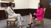 Canciller boliviana Karen Longaric en entrevista con la VOA