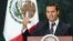 Mexico's President Enrique Pena Nieto delivers a speech during a welcome ceremony at the National Palace in Mexico City, Mexico, Nov. 4, 2016. 